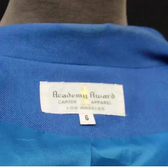 Vtg Blue Academy Award Career Apparel Los Angeles Women's 6 Blazer Jacket Oscars - Picture 3 of 3